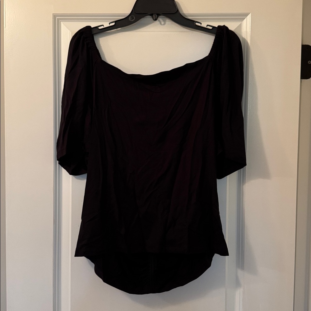 Bundle this! NWT GAP Puff Sleeve Ruched Tshirt in XL Tall Black - Picture 7 of 7